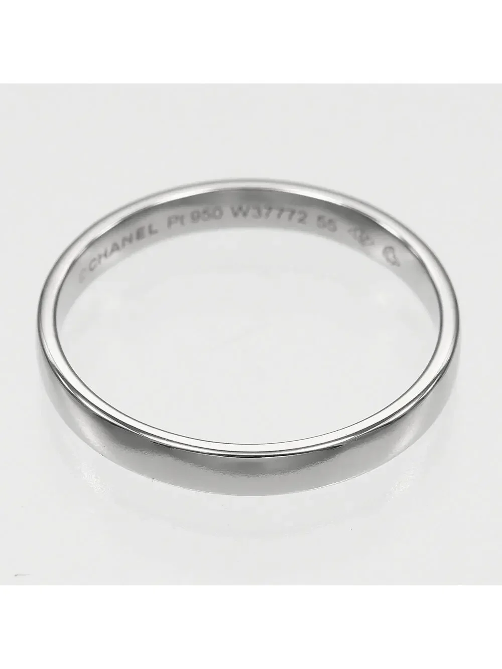 Chanel John Eternal Band Ring Platinum #327472C95B